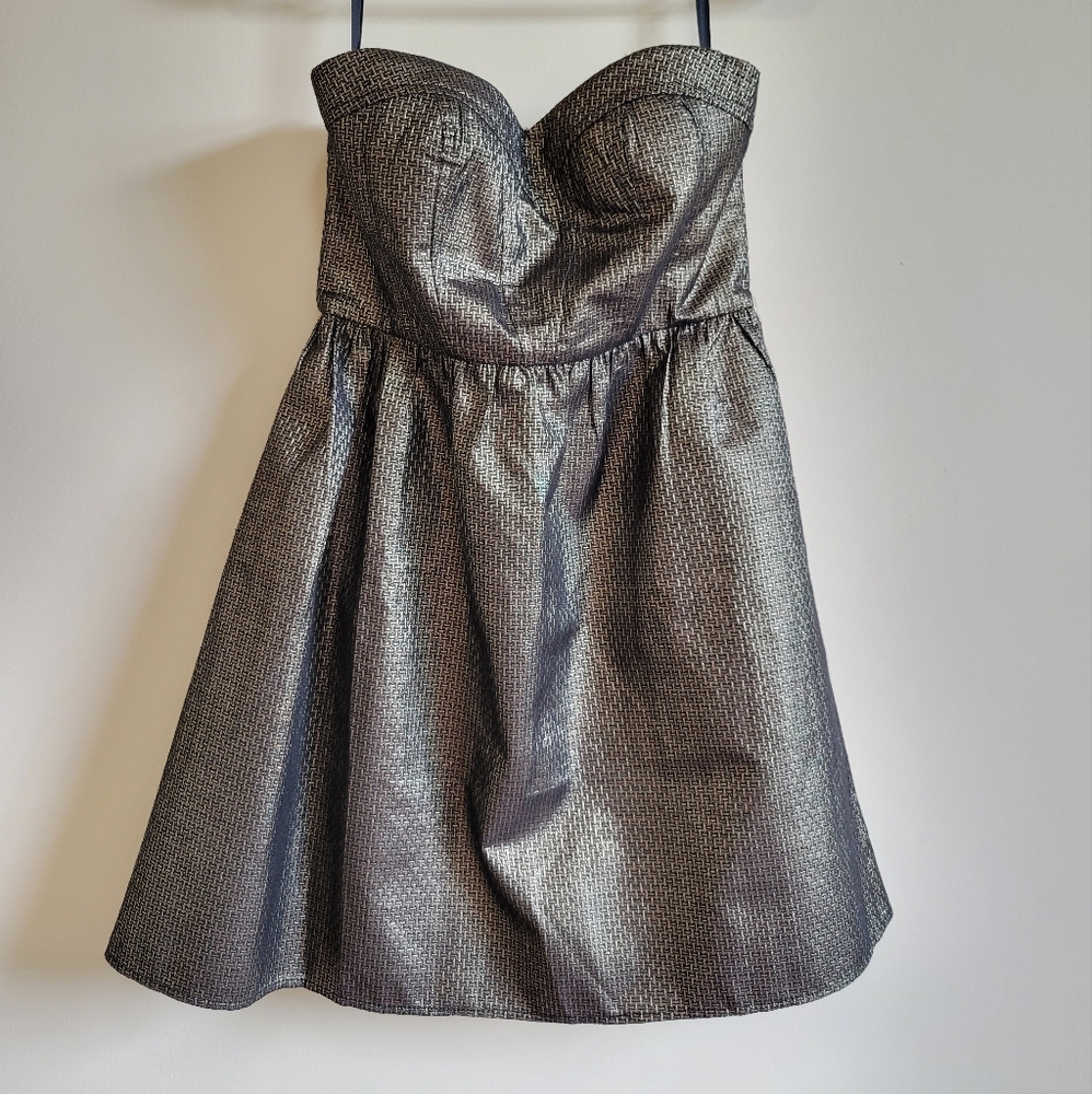 Minuet Black and Gold Cocktail Dress
